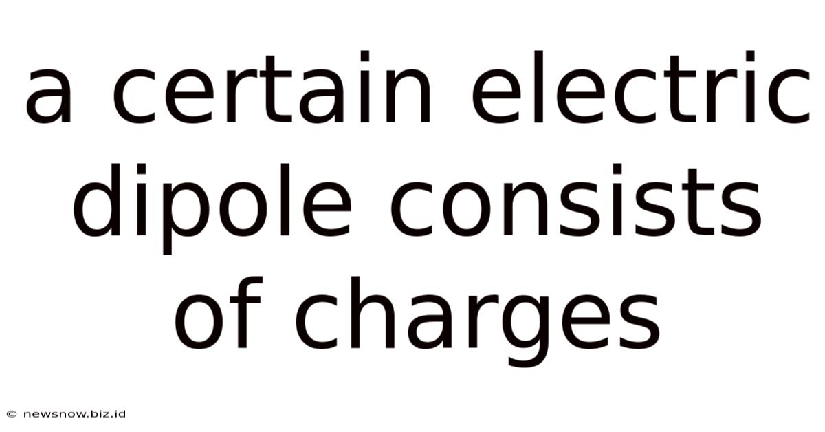A Certain Electric Dipole Consists Of Charges