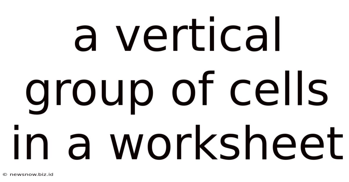 A Vertical Group Of Cells In A Worksheet