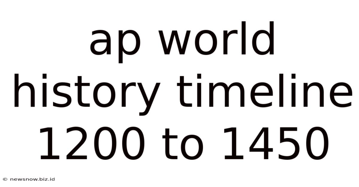 Ap World History Timeline 1200 To 1450