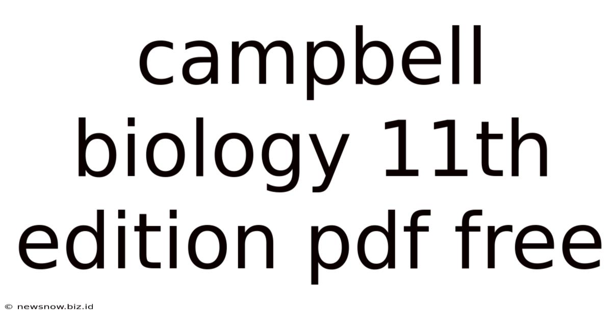 Campbell Biology 11th Edition Pdf Free