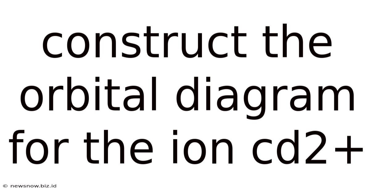 Construct The Orbital Diagram For The Ion Cd2+