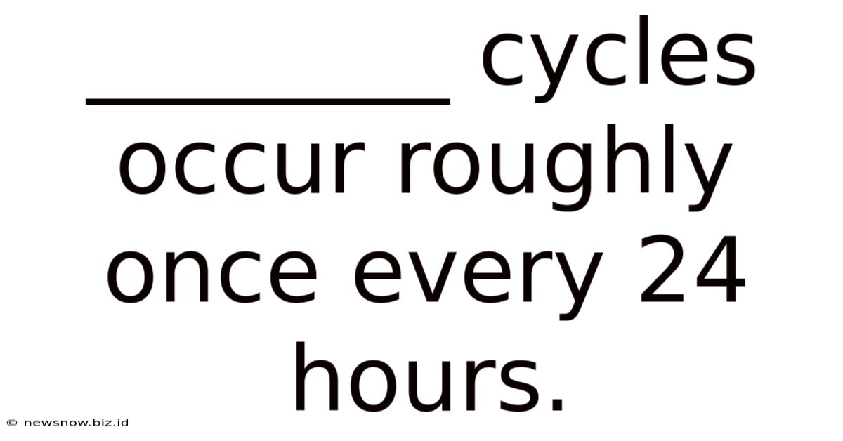 ________ Cycles Occur Roughly Once Every 24 Hours.
