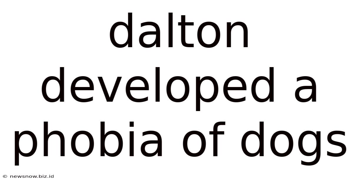 Dalton Developed A Phobia Of Dogs