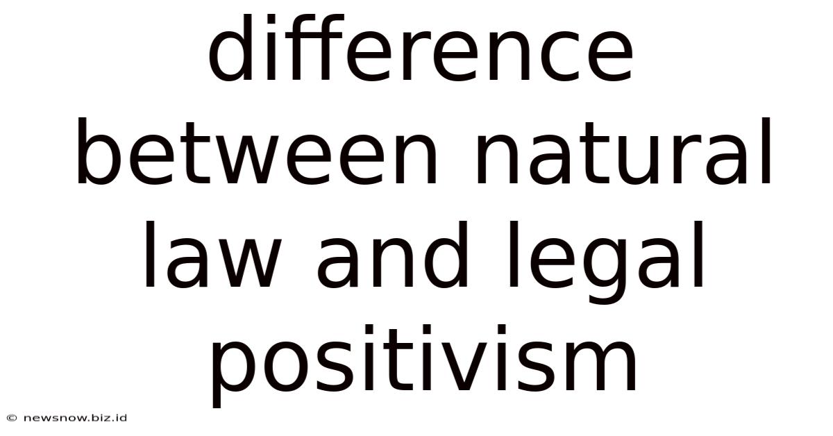 Difference Between Natural Law And Legal Positivism