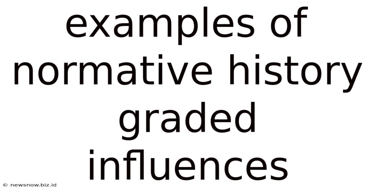 Examples Of Normative History Graded Influences