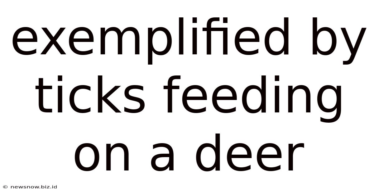 Exemplified By Ticks Feeding On A Deer