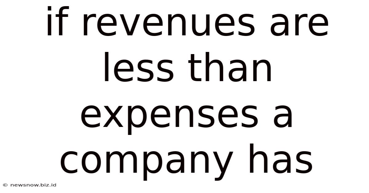 If Revenues Are Less Than Expenses A Company Has