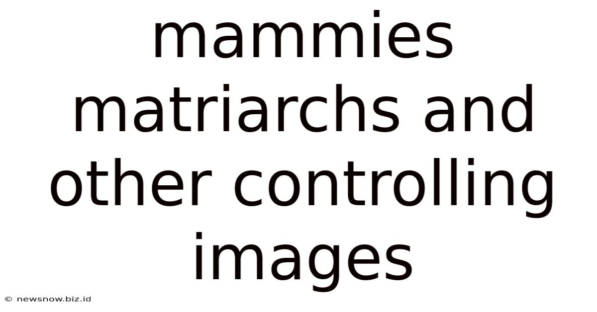 Mammies Matriarchs And Other Controlling Images