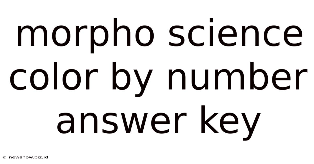 Morpho Science Color By Number Answer Key