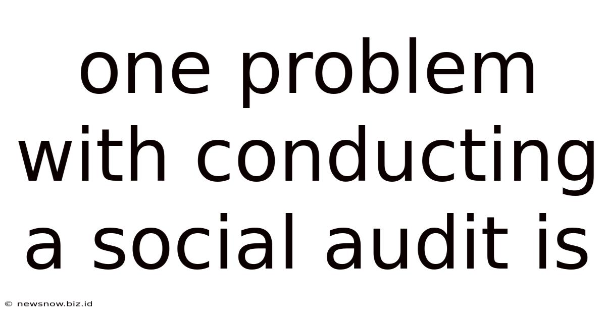 One Problem With Conducting A Social Audit Is