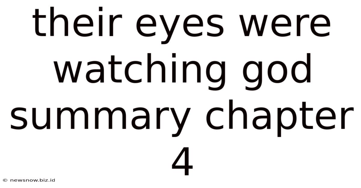Their Eyes Were Watching God Summary Chapter 4