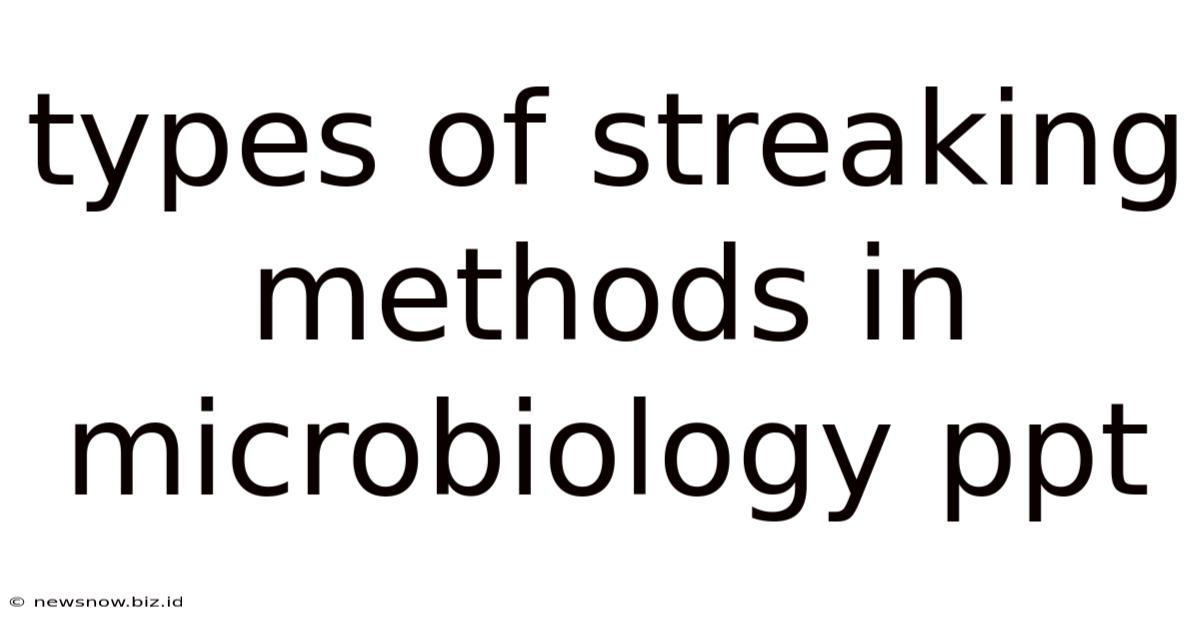 Types Of Streaking Methods In Microbiology Ppt