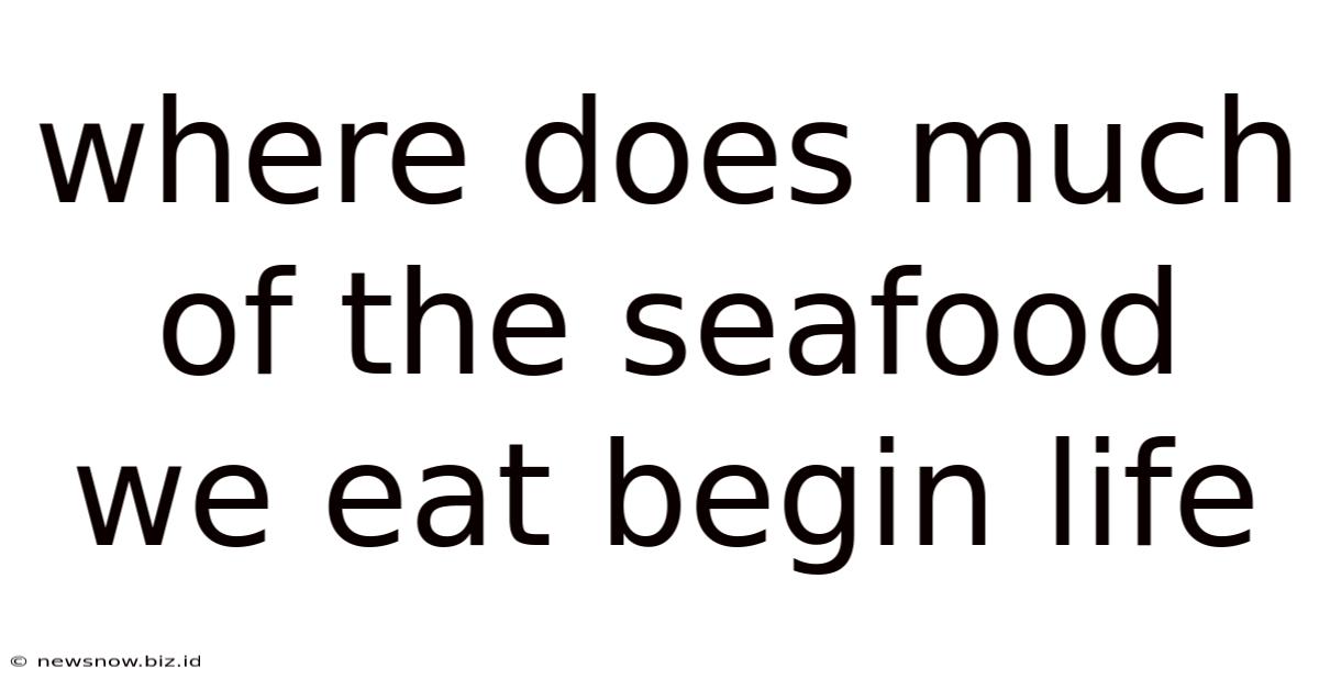 Where Does Much Of The Seafood We Eat Begin Life