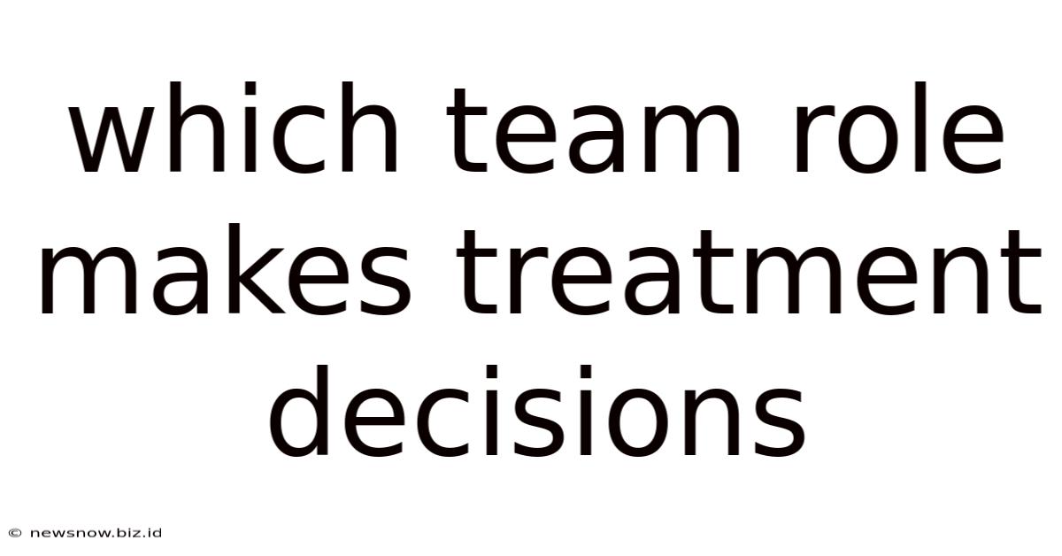 Which Team Role Makes Treatment Decisions
